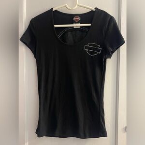Harley Davidson Women’s Y2K Cut Skull Tee Size Medium